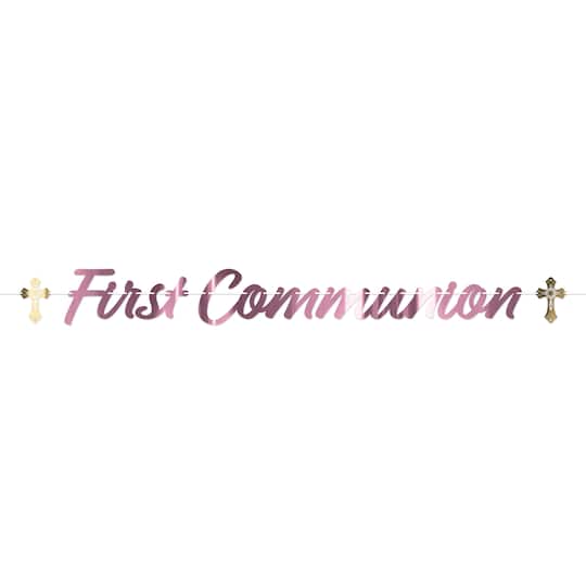 Beistle 6.75ft. Foil First Communion Streamer